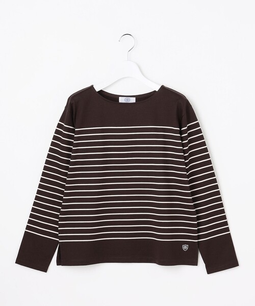 J.PRESS Ladies（J.プレス レディス）の「バスクボーダー カットソー（Tシャツ/カットソー・レディース・パープル系1/ライトグレー系1/黄土色系1・SMALL）」の16枚目の写真