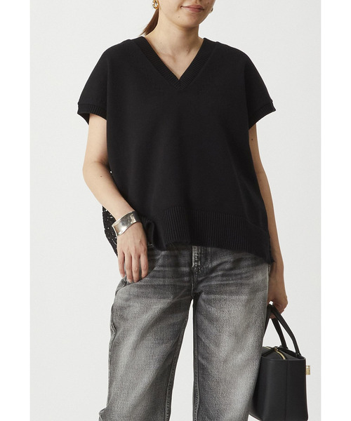 1er Arrondissement（プルミエアロンディスモン）の「バックレースコットンプルオーバー（ニット/セーター・レディース・オフホワイト/ブラック系その他3・FREE）」の4枚目の写真