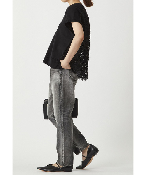 1er Arrondissement（プルミエアロンディスモン）の「バックレースコットンプルオーバー（ニット/セーター・レディース・オフホワイト/ブラック系その他3・FREE）」の7枚目の写真