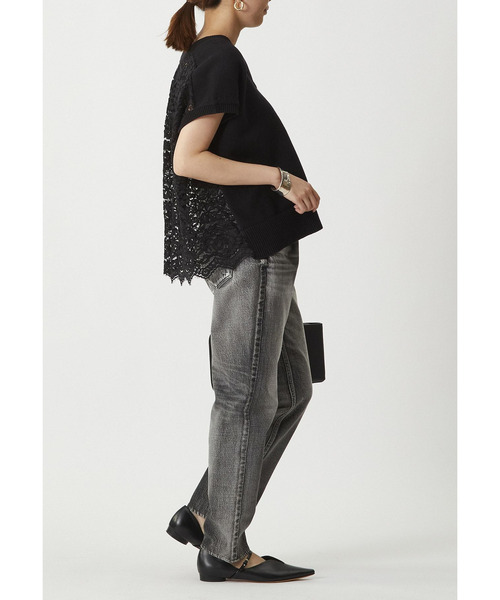 1er Arrondissement（プルミエアロンディスモン）の「バックレースコットンプルオーバー（ニット/セーター・レディース・オフホワイト/ブラック系その他3・FREE）」の9枚目の写真