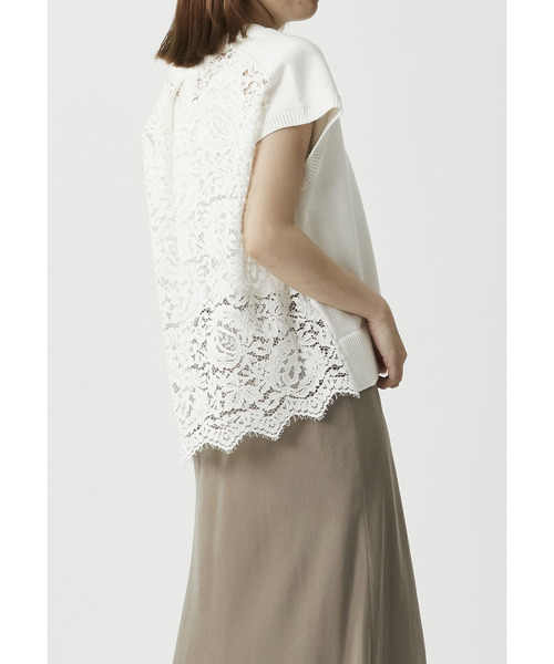 1er Arrondissement（プルミエアロンディスモン）の「バックレースコットンプルオーバー（ニット/セーター・レディース・オフホワイト/ブラック系その他3・FREE）」の14枚目の写真