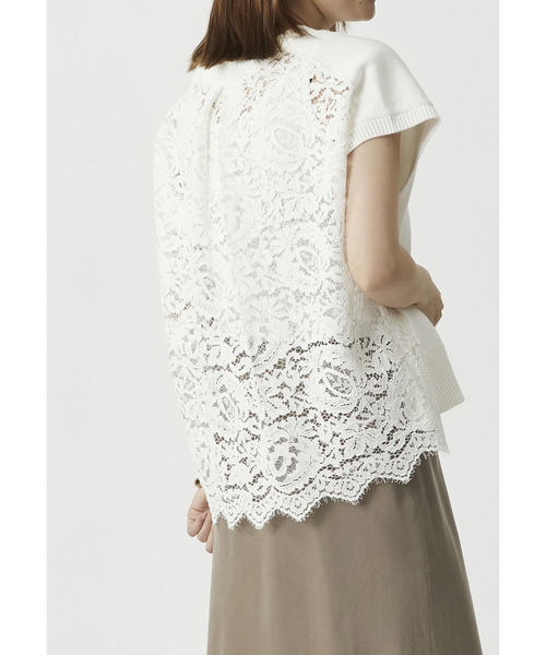 1er Arrondissement（プルミエアロンディスモン）の「バックレースコットンプルオーバー（ニット/セーター・レディース・オフホワイト/ブラック系その他3・FREE）」の15枚目の写真