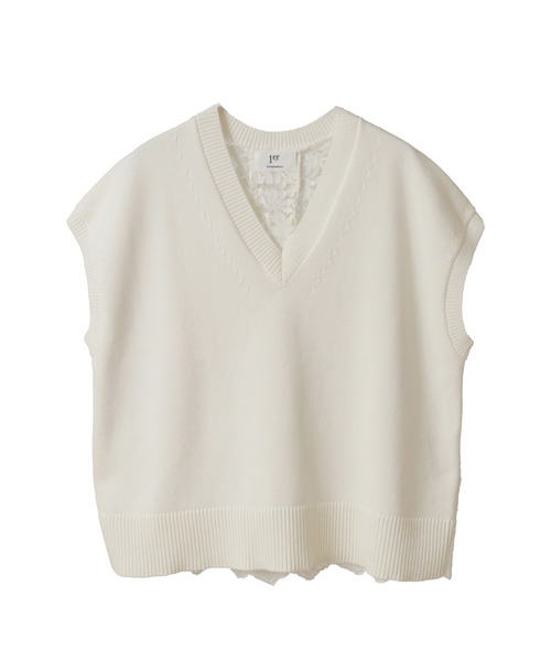 1er Arrondissement（プルミエアロンディスモン）の「バックレースコットンプルオーバー（ニット/セーター・レディース・オフホワイト/ブラック系その他3・FREE）」の19枚目の写真