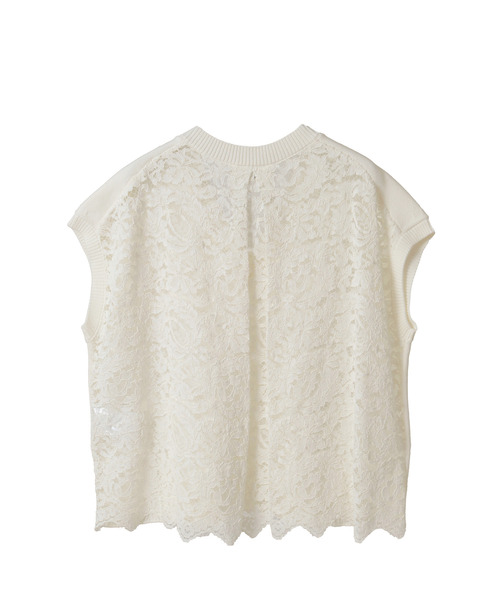 1er Arrondissement（プルミエアロンディスモン）の「バックレースコットンプルオーバー（ニット/セーター・レディース・オフホワイト/ブラック系その他3・FREE）」の20枚目の写真