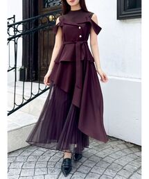 dazzlin | オフショルアシメトレンチワンピース(ワンピース)