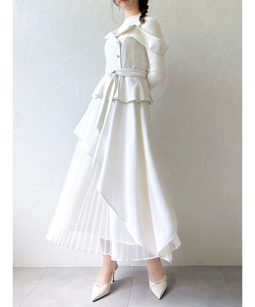 セール】オフショルアシメトレンチワンピース（ワンピース）｜dazzlin