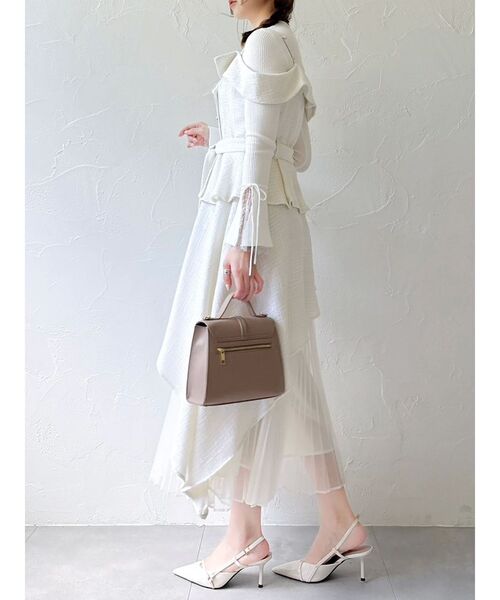 dazzlin（ダズリン）の「オフショルアシメトレンチワンピース