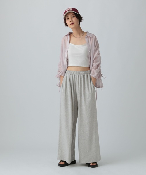 LEPSIM（レプシィム）の「カットイージーワイドパンツ　499173（その他パンツ・レディース・カーキ/グレー/チャコールグレー・FREE）」の8枚目の写真