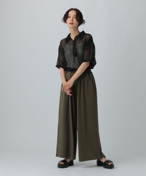 LEPSIM（レプシィム）の「カットイージーワイドパンツ　499173（その他パンツ・レディース・カーキ/グレー/チャコールグレー・FREE）」の19枚目の写真