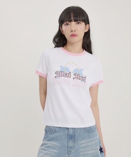 WaiKei（ワイケイ）の「【UNISEX】Wai Kei／エンゼルイルカT（Tシャツ/カットソー・レディース・ホワイト/ブラック・SMALL/MEDIUM）」の6枚目の写真