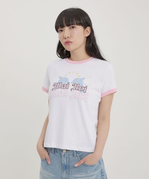 WaiKei（ワイケイ）の「【UNISEX】Wai Kei／エンゼルイルカT（Tシャツ/カットソー・レディース・ホワイト/ブラック・SMALL/MEDIUM）」の7枚目の写真