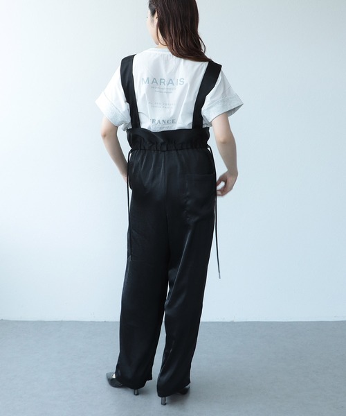 Cepica(セピカ)の「バックプリント異素材バイカラーTシャツ(Tシャツ/カットソー・レディース・グレー/ベージュ・FREE)」の11枚目の写真