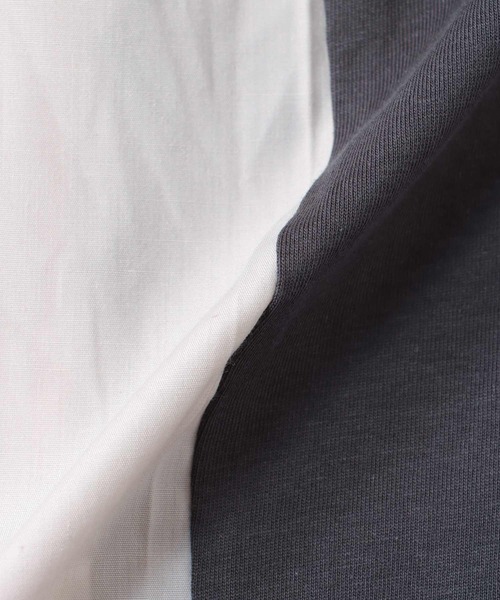 Cepica(セピカ)の「バックプリント異素材バイカラーTシャツ(Tシャツ/カットソー・レディース・グレー/ベージュ・FREE)」の14枚目の写真