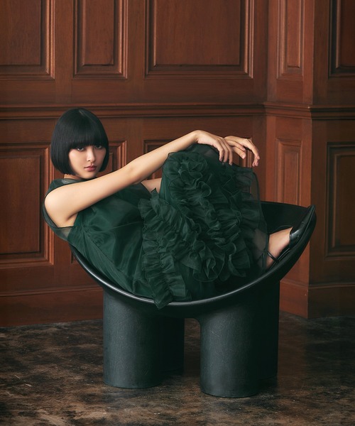 darial(ダリアル)の「【darial】organdy volume skirt dress オーガンジー ボリューム スカート ドレス お呼ばれ 結婚式 二次会 成人式 同窓会 セレモニードレス パーティドレス オケージョンドレス(ドレス・レディース・ブラック/ネイビー/グリーン・S/M)」の16枚目の写真