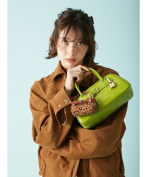 LILY BROWN（リリーブラウン）の「ミニマルバッグチャーム（キーホルダー・レディース・レオパード/アイボリー/チェック・F）」の19枚目の写真