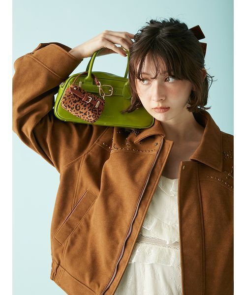 LILY BROWN（リリーブラウン）の「ミニマルバッグチャーム（キーホルダー・レディース・レオパード/アイボリー/チェック・F）」の21枚目の写真