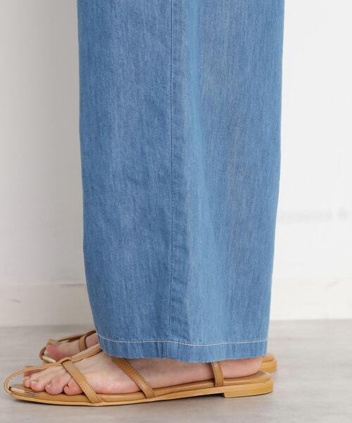 THE SHOP TK （ザ ショップ ティーケー ）の「デニムイージーワイドパンツ【洗える】（その他パンツ・レディース・ネイビー/ライトブルー・13/12）」の16枚目の写真