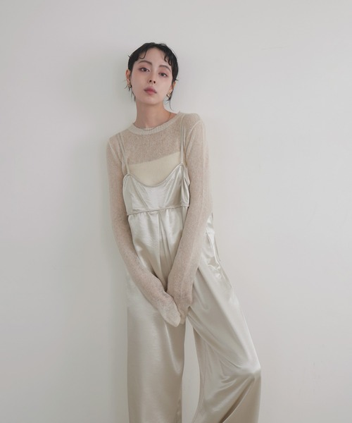 セール】サテンキャミオールインワン（つなぎ/オールインワン）｜LIAN