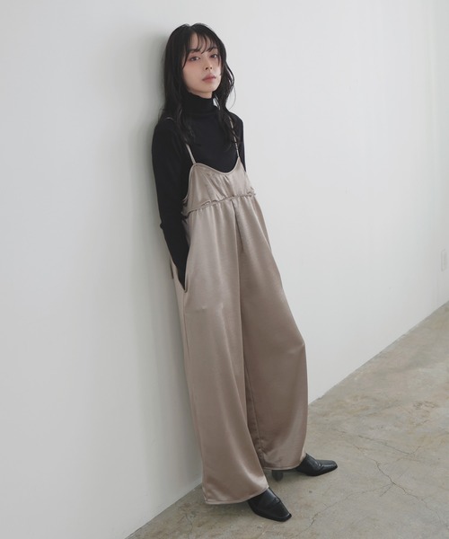 LIAN（リアン）の「サテンキャミオールインワン（つなぎ