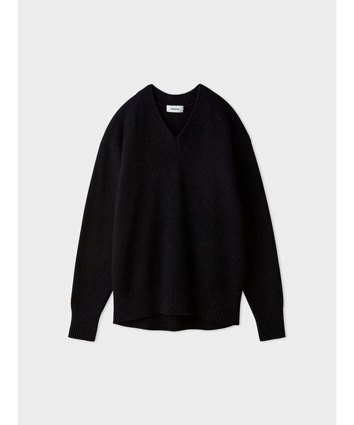 MIESROHE(ミースロエ)の「ソフトシャギーオーバーサイズNT(ニット/セーター・レディース・グレー/イエロー/ネイビー/モカ/レッド・F)」の19枚目の写真