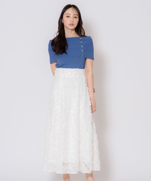 NOELA（ノエラ）の「フラワージャガードスカート（スカート・レディース・オフホワイト/ブラウン/ピンク・S/M）」の11枚目の写真