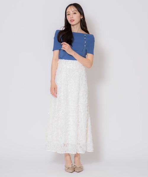 NOELA（ノエラ）の「フラワージャガードスカート（スカート・レディース・オフホワイト/ブラウン/ピンク・S/M）」の18枚目の写真