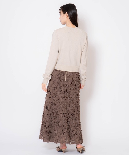 NOELA（ノエラ）の「フラワージャガードスカート（スカート・レディース・オフホワイト/ブラウン/ピンク・S/M）」の15枚目の写真