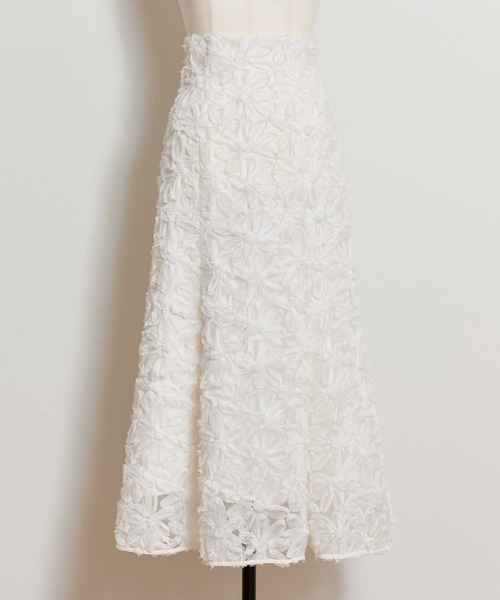 NOELA（ノエラ）の「フラワージャガードスカート（スカート・レディース・オフホワイト/ブラウン/ピンク・S/M）」の17枚目の写真