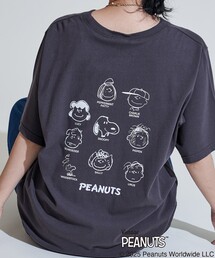 PEANUTS フレンズ ロゴ刺繍 プリントTシャツ/ピーナッツ/スヌーピー 限定展開