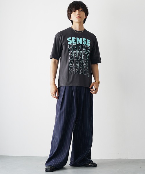MinoriTY（マイノリティ）の「【MinoriTY】ソフトタッチ×厚手仕立て センスグラデーションアートロゴデザインTシャツ ボックスシルエット メンズ 半袖Tシャツ 夏服（Tシャツ/カットソー・メンズ・ホワイト系その他/スミクロ/ブラック系その他/オフホワイト・L/M/S）」の9枚目の写真