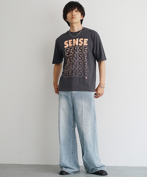 MinoriTY（マイノリティ）の「【MinoriTY】ソフトタッチ×厚手仕立て センスグラデーションアートロゴデザインTシャツ ボックスシルエット メンズ 半袖Tシャツ 夏服（Tシャツ/カットソー・メンズ・ホワイト系その他/スミクロ/ブラック系その他/オフホワイト・L/M/S）」の12枚目の写真