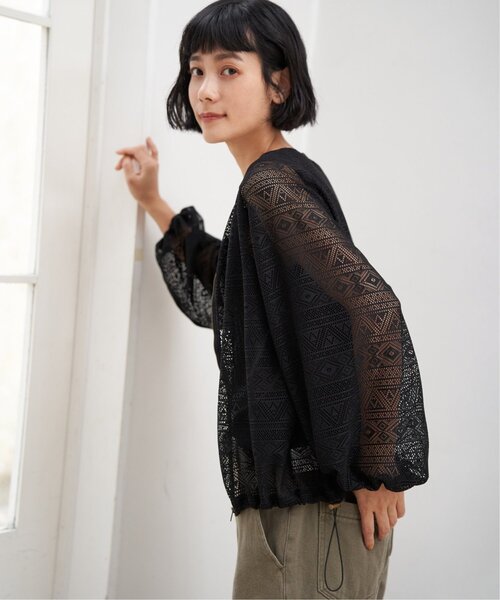 LBC（エルビーシー）の「レースジップ6分ブルゾン（ブルゾン・レディース・ブラック/ホワイト・M）」の11枚目の写真