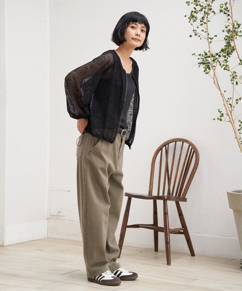 LBC（エルビーシー）の「レースジップ6分ブルゾン（ブルゾン・レディース・ブラック/ホワイト・M）」の12枚目の写真