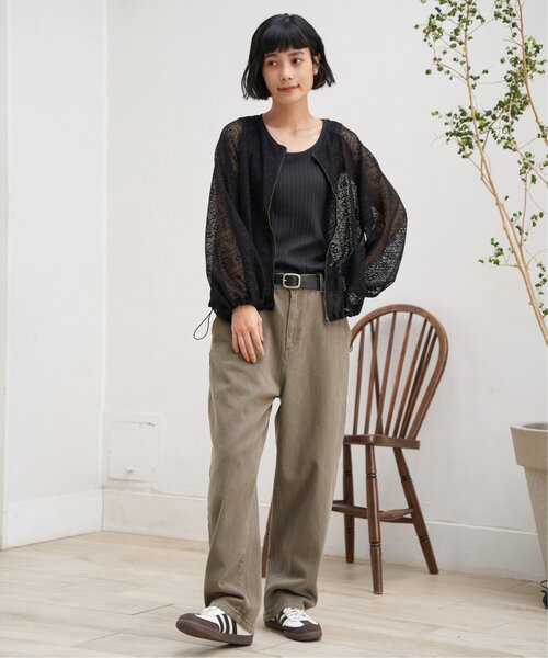 LBC（エルビーシー）の「レースジップ6分ブルゾン（ブルゾン・レディース・ブラック/ホワイト・M）」の13枚目の写真