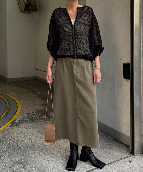 LBC（エルビーシー）の「レースジップ6分ブルゾン（ブルゾン・レディース・ブラック/ホワイト・M）」の15枚目の写真