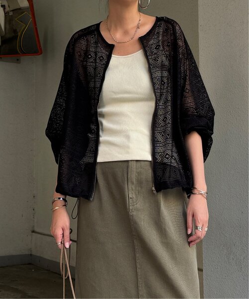 LBC（エルビーシー）の「レースジップ6分ブルゾン（ブルゾン・レディース・ブラック/ホワイト・M）」の16枚目の写真