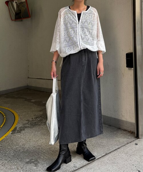 LBC（エルビーシー）の「レースジップ6分ブルゾン（ブルゾン・レディース・ブラック/ホワイト・M）」の6枚目の写真