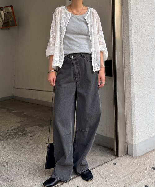 LBC（エルビーシー）の「レースジップ6分ブルゾン（ブルゾン・レディース・ブラック/ホワイト・M）」の7枚目の写真