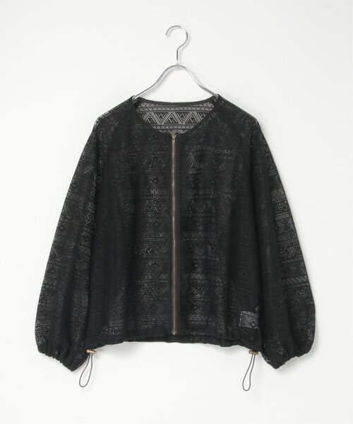 LBC（エルビーシー）の「レースジップ6分ブルゾン（ブルゾン・レディース・ブラック/ホワイト・M）」の9枚目の写真