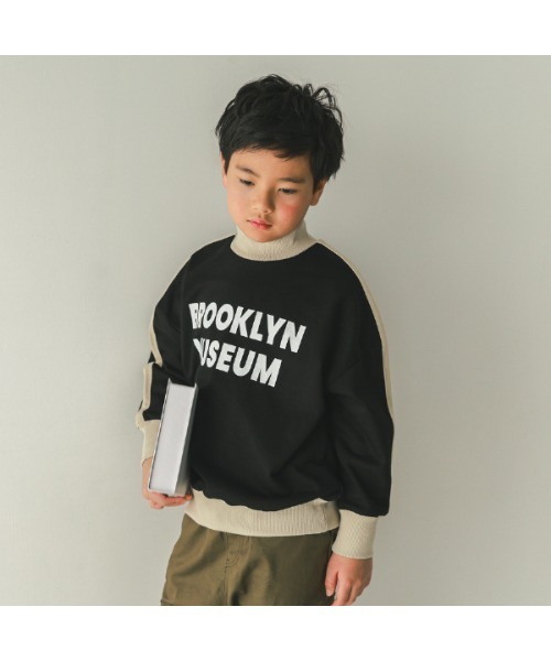 jeans-b（ジーンズベー）の「ジーンズベー BROOKLYN　ライントレーナー（スウェット・キッズ・ブラック/パープル/サンドベージュ・160cm/150cm/140cm/130cm）」の2枚目の写真