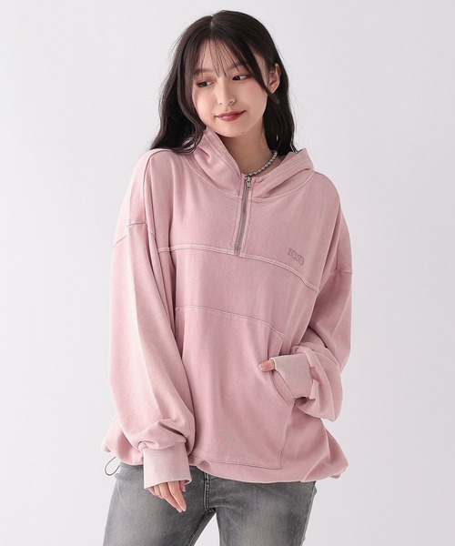 repipi armario（レピピ アルマリオ）の「AcidWashアノラックパーカー（パーカー・キッズ・ネイビー/ピンク/ブラック・MEDIUM/SMALL/LARGE）」の3枚目の写真