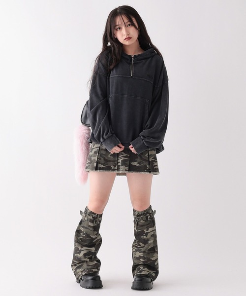 repipi armario（レピピ アルマリオ）の「AcidWashアノラックパーカー（パーカー・キッズ・ネイビー/ピンク/ブラック・MEDIUM/SMALL/LARGE）」の4枚目の写真