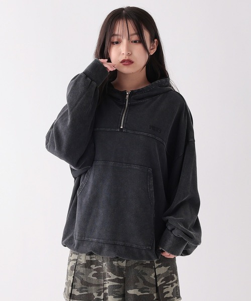 repipi armario（レピピ アルマリオ）の「AcidWashアノラックパーカー（パーカー・キッズ・ネイビー/ピンク/ブラック・MEDIUM/SMALL/LARGE）」の5枚目の写真