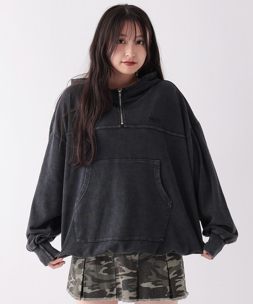 repipi armario（レピピ アルマリオ）の「AcidWashアノラックパーカー（パーカー・キッズ・ネイビー/ピンク/ブラック・MEDIUM/SMALL/LARGE）」の6枚目の写真