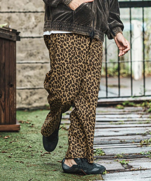 mp14013- Leopard Twill Wide Straight Pants ワイドストレートパンツ