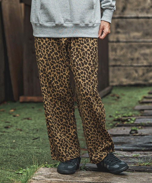 mp14013- Leopard Twill Wide Straight Pants ワイドストレートパンツ