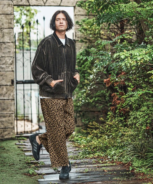 mp14013- Leopard Twill Wide Straight Pants ワイドストレートパンツ
