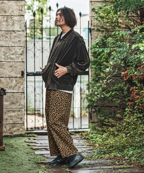 mp14013- Leopard Twill Wide Straight Pants ワイドストレートパンツ