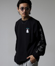 BF2 select ストレッチ天竺刺繍＆プリントロングスリーブTシャツ