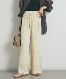 un dix cors | 《上品でフェミニン》透かし柄ドロストニットパンツ(その他パンツ)